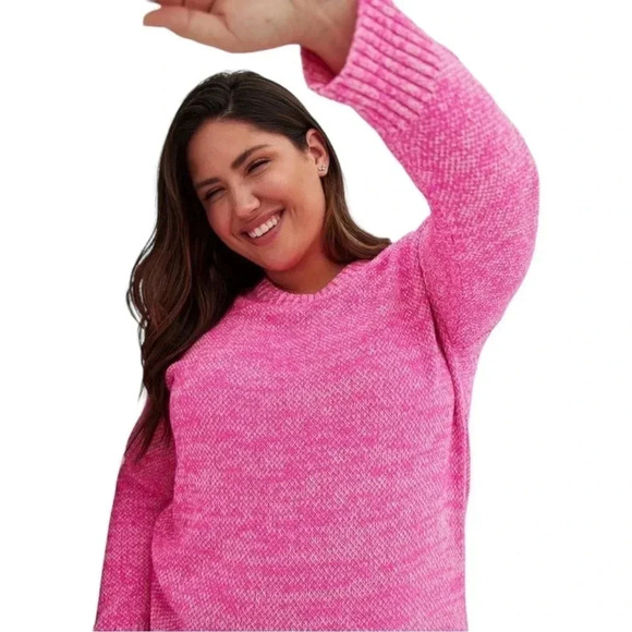 Torrid DROP SHOULDER PULLOVER SWEATER
- ACRYLIC PINK - Picture 5 of 12